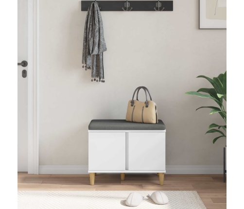 Zāles Sols Ar Spilvenu Ar Uzglabāšanu Balts 60 X 38 X 46 Cm Vidaxl