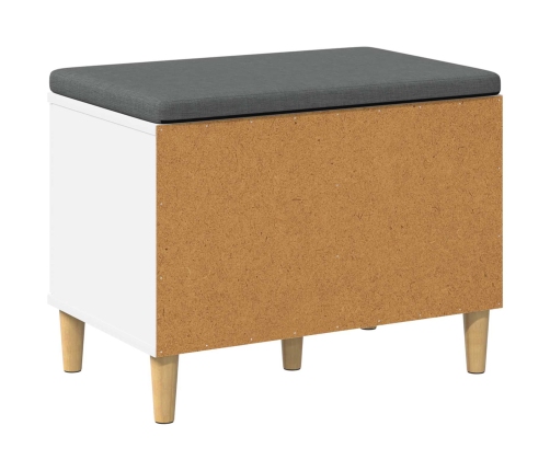 Zāles Sols Ar Spilvenu Ar Uzglabāšanu Balts 60 X 38 X 46 Cm Vidaxl