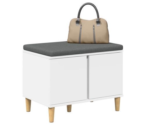 Zāles Sols Ar Spilvenu Ar Uzglabāšanu Balts 60 X 38 X 46 Cm Vidaxl