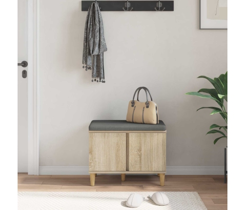 Zāles Sols Ar Spilvenu Ar Durvīm Sonoma Ozols 60 X 38 X 46 Cm Vidaxl