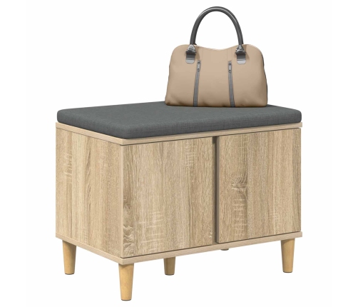 Zāles Sols Ar Spilvenu Ar Durvīm Sonoma Ozols 60 X 38 X 46 Cm Vidaxl