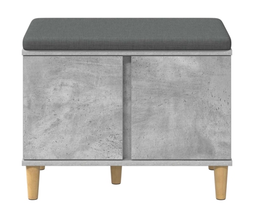 Zāles Sols Ar Spilvenu Ar Durvīm Betona Pelēks 60 X 38 X 46 Cm Vidaxl