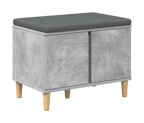 Zāles Sols Ar Spilvenu Ar Durvīm Betona Pelēks 60 X 38 X 46 Cm Vidaxl