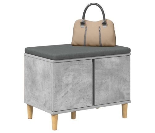 Zāles Sols Ar Spilvenu Ar Durvīm Betona Pelēks 60 X 38 X 46 Cm Vidaxl