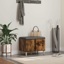 Zāles Sols Ar Spilvenu Ar Durvīm Dūmaka Ozols 60 X 38 X 46 Cm Vidaxl