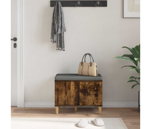 Zāles Sols Ar Spilvenu Ar Durvīm Dūmaka Ozols 60 X 38 X 46 Cm Vidaxl