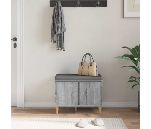 Zāles Sols Ar Spilvenu Ar Durvīm Pelēks Sonoma 60 X 38 X 46 Cm Vidaxl