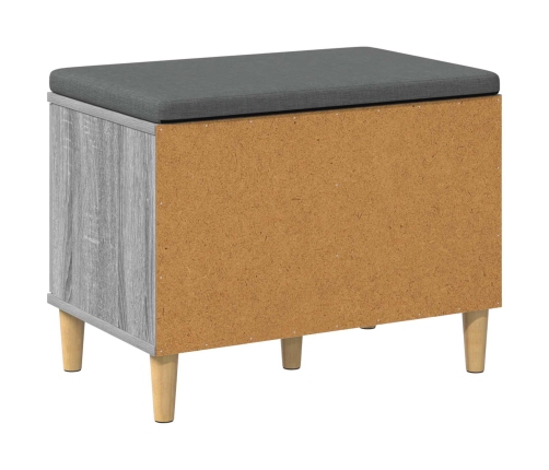 Zāles Sols Ar Spilvenu Ar Durvīm Pelēks Sonoma 60 X 38 X 46 Cm Vidaxl