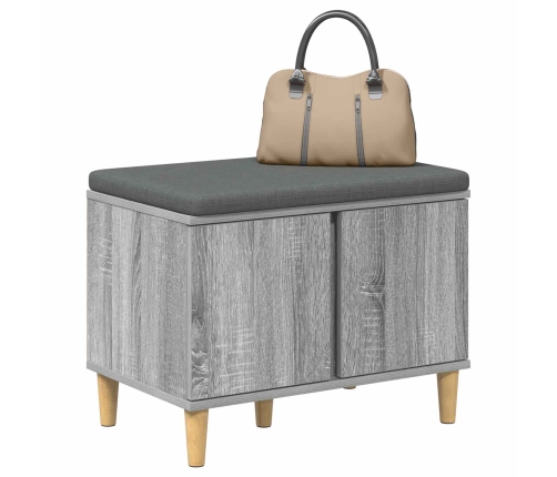 Zāles Sols Ar Spilvenu Ar Durvīm Pelēks Sonoma 60 X 38 X 46 Cm Vidaxl