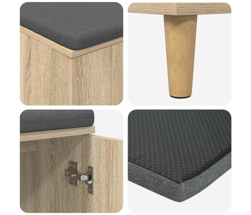 Zāles Sols Ar Spilvenu Ar Durvīm Sonoma Ozols 60 X 38 X 46 Cm Vidaxl