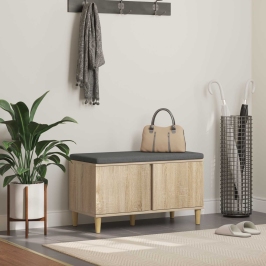 Zāles Sols Ar Spilvenu Ar Durvīm Sonoma Ozols 60 X 38 X 46 Cm Vidaxl