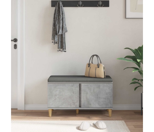 Zāles Sols Ar Spilvenu Ar Durvīm Betona Pelēks 60 X 38 X 46 Cm Vidaxl