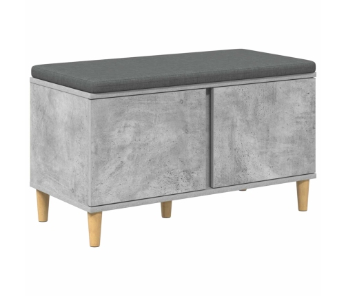 Zāles Sols Ar Spilvenu Ar Durvīm Betona Pelēks 60 X 38 X 46 Cm Vidaxl