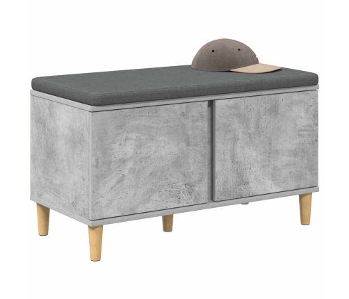 Zāles Sols Ar Spilvenu Ar Durvīm Betona Pelēks 60 X 38 X 46 Cm Vidaxl