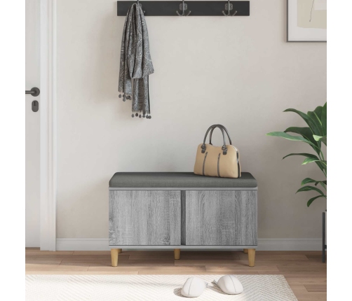 Zāles Sols Ar Spilvenu Ar Durvīm Pelēks Sonoma 60 X 38 X 46 Cm Vidaxl