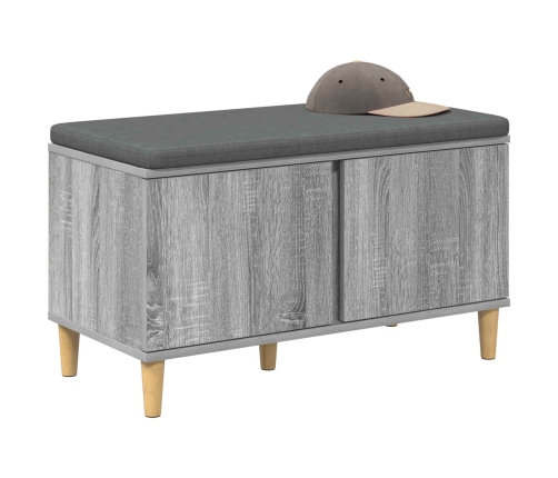 Zāles Sols Ar Spilvenu Ar Durvīm Pelēks Sonoma 60 X 38 X 46 Cm Vidaxl