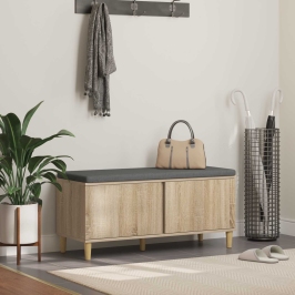 Zāles Sols Ar Spilvenu Ar Durvīm Sonoma Ozols 60 X 38 X 46 Cm Vidaxl