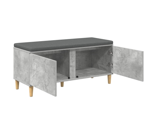 Zāles Sols Ar Spilvenu Ar Durvīm Betona Pelēks 60 X 38 X 46 Cm Vidaxl