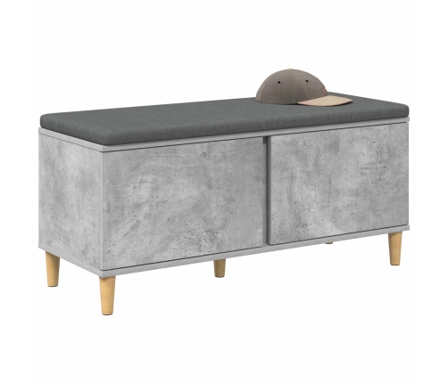 Zāles Sols Ar Spilvenu Ar Durvīm Betona Pelēks 60 X 38 X 46 Cm Vidaxl