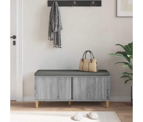 Zāles Sols Ar Spilvenu Ar Durvīm Pelēks Sonoma 60 X 38 X 46 Cm Vidaxl