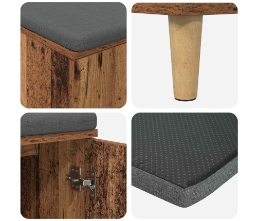 Zāles Sols Ar Spilvenu Ar Uzglabāšanu Vecs Koks 60 X 38 X 46 Cm Vidaxl