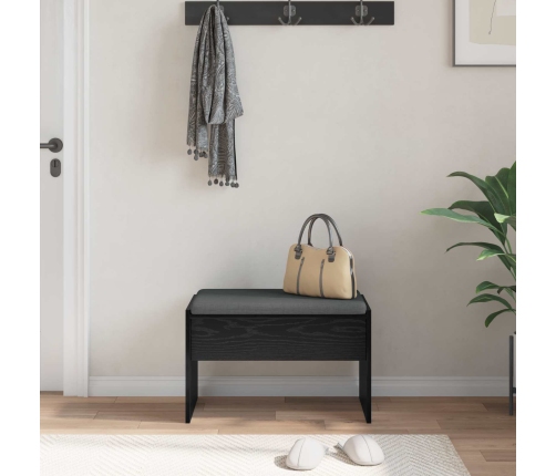 Zāles Sols Ar Spilvenu Melns Ozolkoks 63 X 38 X 40 Cm Vidaxl