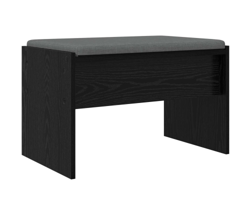 Zāles Sols Ar Spilvenu Melns Ozolkoks 63 X 38 X 40 Cm Vidaxl