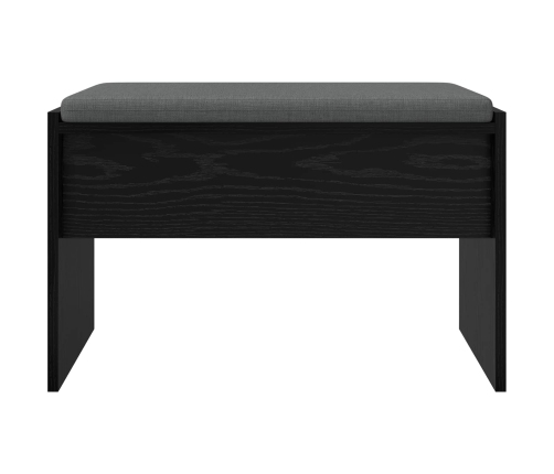 Zāles Sols Ar Spilvenu Melns Ozolkoks 63 X 38 X 40 Cm Vidaxl