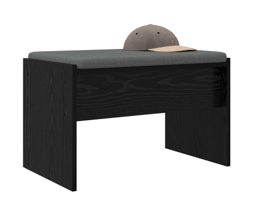 Zāles Sols Ar Spilvenu Melns Ozolkoks 63 X 38 X 40 Cm Vidaxl