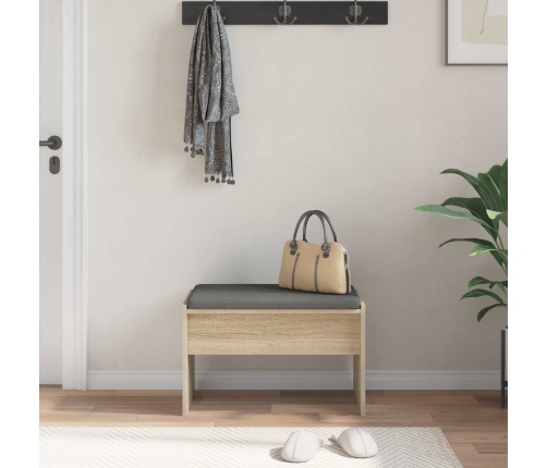 Zāles Sols Ar Spilvenu Sonoma Ozols 63 X 38 X 40 Cm Vidaxl