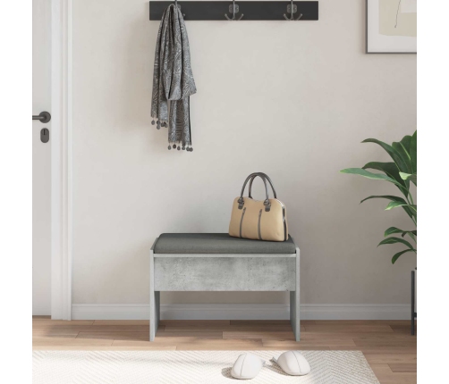 Zāles Sols Ar Spilvenu Betona Pelēks 63 X 38 X 40 Cm Vidaxl