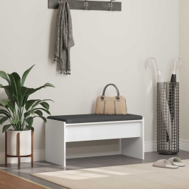 Zāles Sols Ar Spilvenu Balts 80 X 38 X 46 Cm Vidaxl