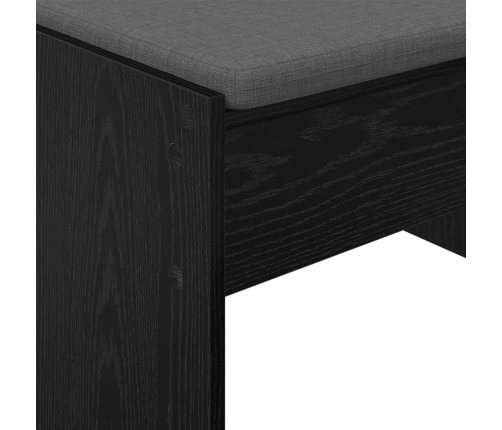 Zāles Sols Ar Spilvenu Melns Ozolkoks 83 X 38 X 40 Cm Vidaxl