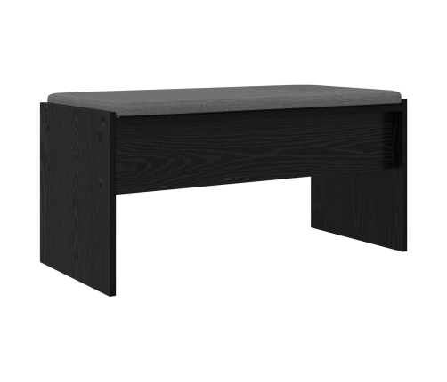 Zāles Sols Ar Spilvenu Melns Ozolkoks 83 X 38 X 40 Cm Vidaxl