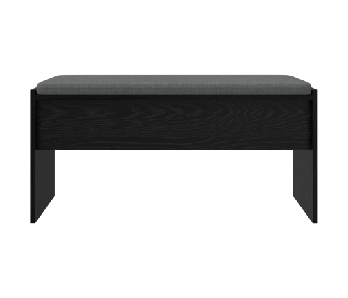 Zāles Sols Ar Spilvenu Melns Ozolkoks 83 X 38 X 40 Cm Vidaxl