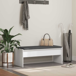 Zāles Sols Ar Spilvenu Balts 103 X 38 X 40 Cm Vidaxl