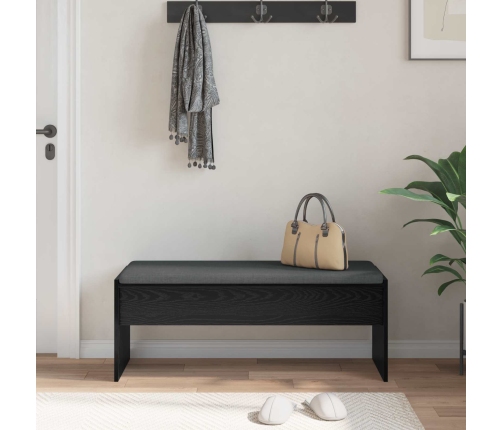 Zāles Sols Ar Spilvenu Melns Ozolkoks 103 X 38 X 40 Cm Vidaxl