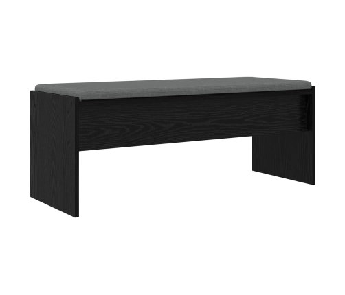 Zāles Sols Ar Spilvenu Melns Ozolkoks 103 X 38 X 40 Cm Vidaxl