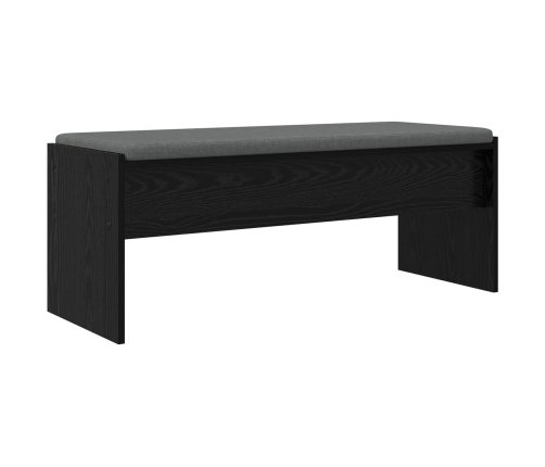 Zāles Sols Ar Spilvenu Melns Ozolkoks 103 X 38 X 40 Cm Vidaxl