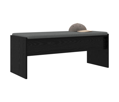 Zāles Sols Ar Spilvenu Melns Ozolkoks 103 X 38 X 40 Cm Vidaxl