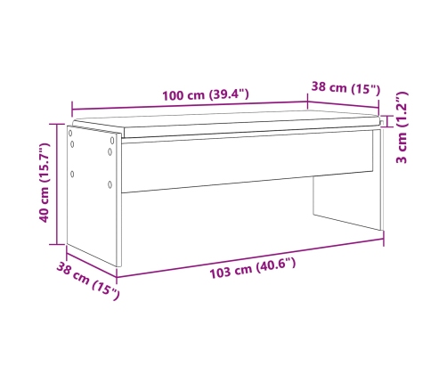 Zāles Sols Ar Spilvenu Vecs Koks 103 X 38 X 40 Cm Vidaxl