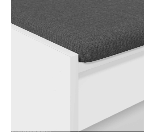 Zāles Sols Ar Spilvenu Ar Plauktu Balts 103 X 38 X 45 Cm Vidaxl