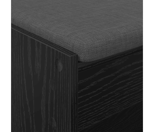 Zāles Sols Ar Spilvenu Melns Ozolkoks 103 X 38 X 45 Cm Vidaxl