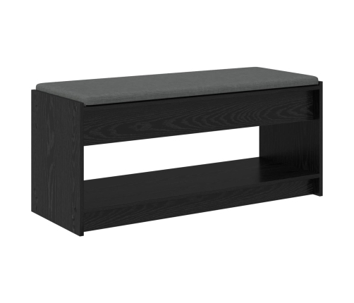 Zāles Sols Ar Spilvenu Melns Ozolkoks 103 X 38 X 45 Cm Vidaxl