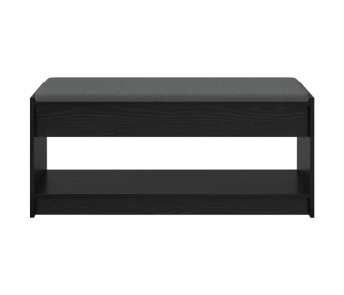 Zāles Sols Ar Spilvenu Melns Ozolkoks 103 X 38 X 45 Cm Vidaxl