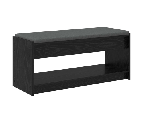 Zāles Sols Ar Spilvenu Melns Ozolkoks 103 X 38 X 45 Cm Vidaxl