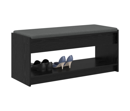 Zāles Sols Ar Spilvenu Melns Ozolkoks 103 X 38 X 45 Cm Vidaxl