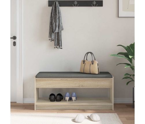 Zāles Sols Ar Spilvenu Ar Plauktu Sonoma Ozols 103 X 38 X 45 Cm Vidaxl