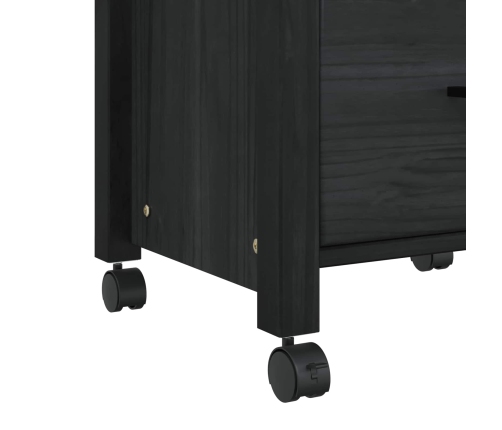 Virtuves Ratiņš Vienkrāsains Melna Vidaxl