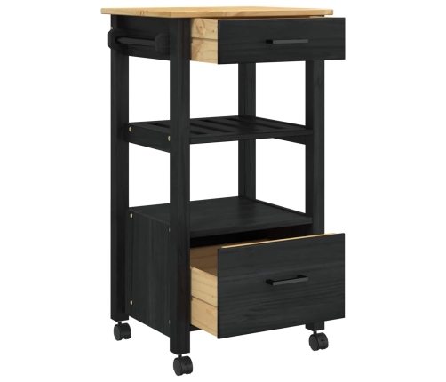 Virtuves Ratiņš Vienkrāsains Melna Vidaxl